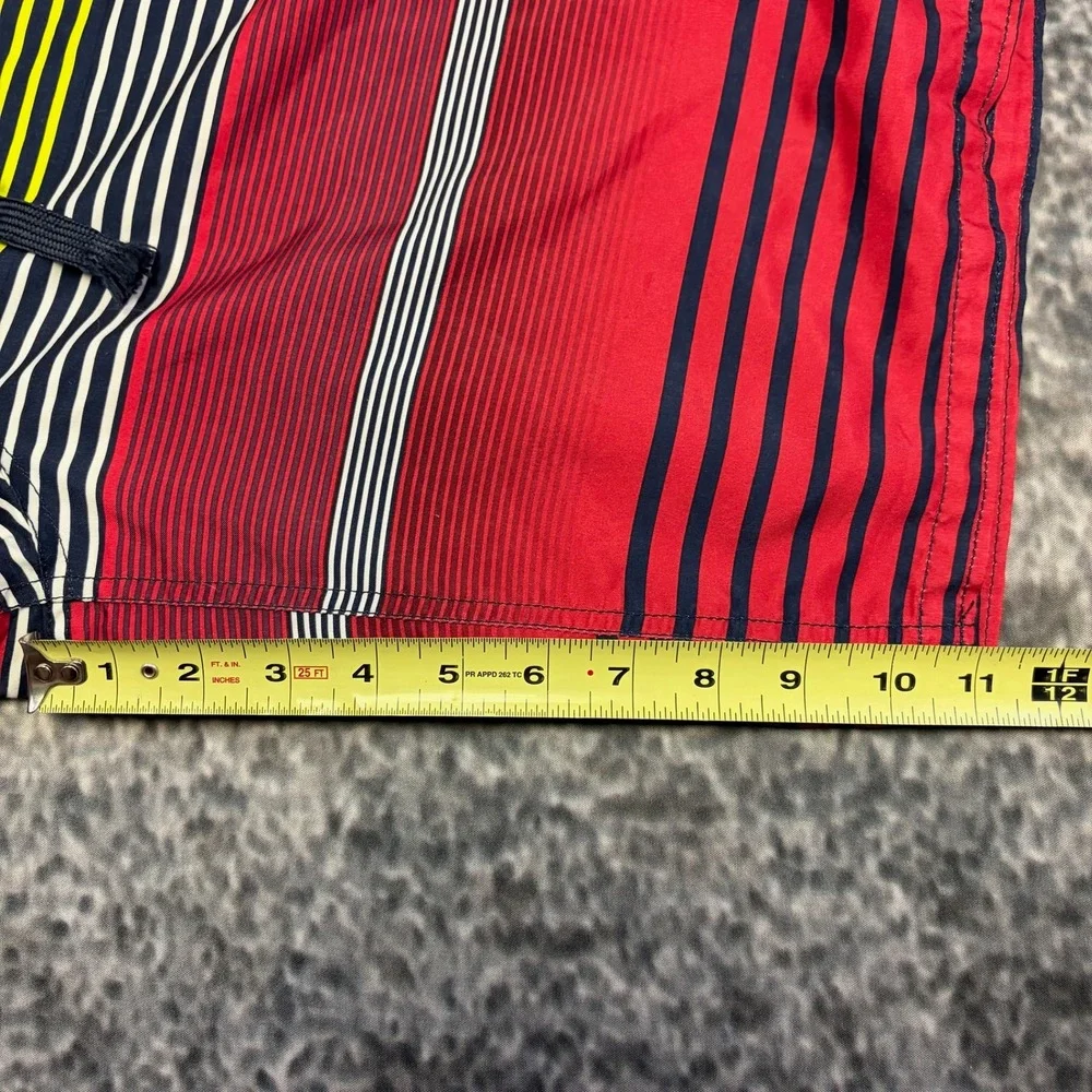 VTG Y2K Ocean Pacific Board Shorts Mens Medium Striped Surf Skater Swim Trunks